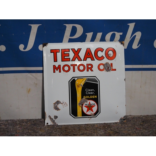 251 - Enamel sign- Texaco motor oil NOS