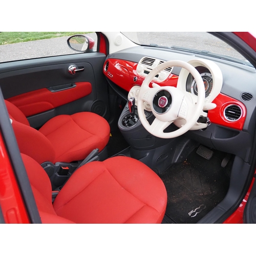 338 - Fiat 500 Lounge S-A 1242cc, 2014. Runs and drives, MOT until 17.1.23.  CAT N. Reg LB63 CJF, V5 and k... 