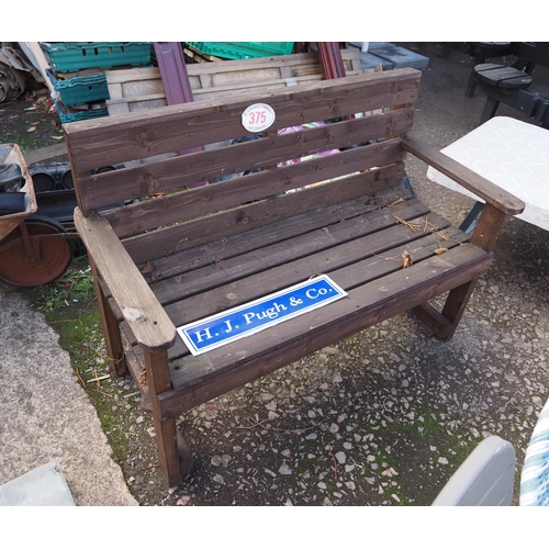 375 - Wooden garden bench