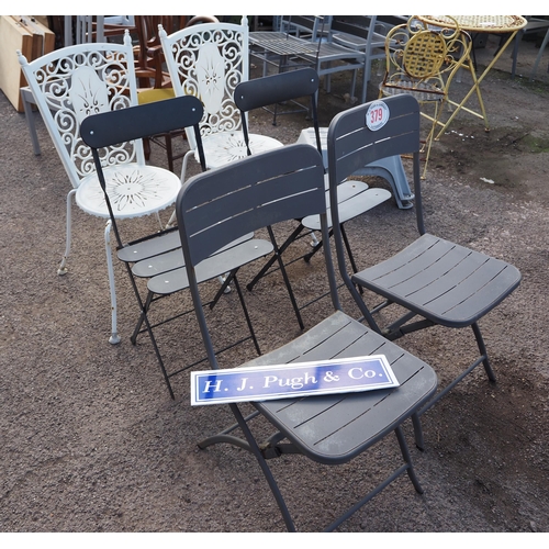 379 - 3 Sets of 2 garden chairs