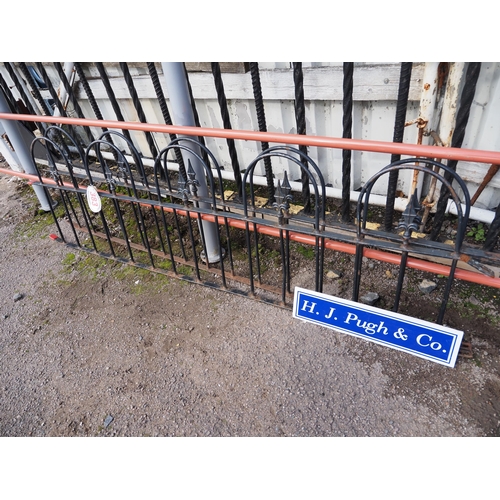 383 - 2 Lengths of metal railings approx 12ft