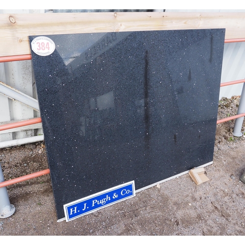 384 - Sparkly black granite worktop 49