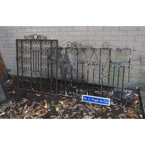 390 - 2 Ornate metal gates