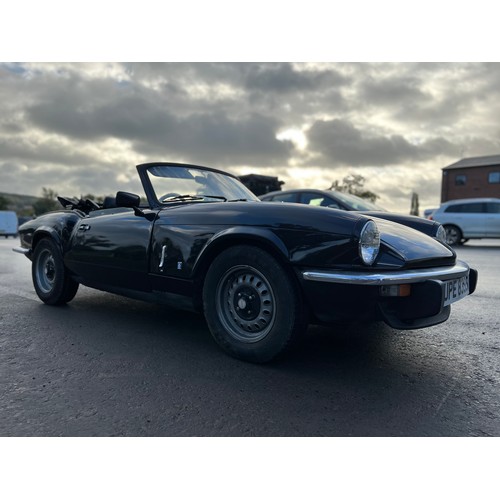 341 - Triumph Spitfire 1500 convertible. 1977.
1493cc. Imported. Good interior with re-trimmed seats. Runs... 