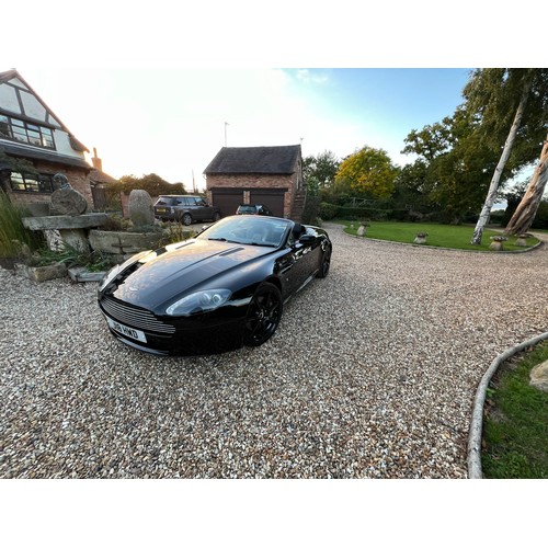 342 - Aston Martin V8 Vantage convertible, 2007. Current MOT. Runs and drives. 49000 miles. Reg on car not... 