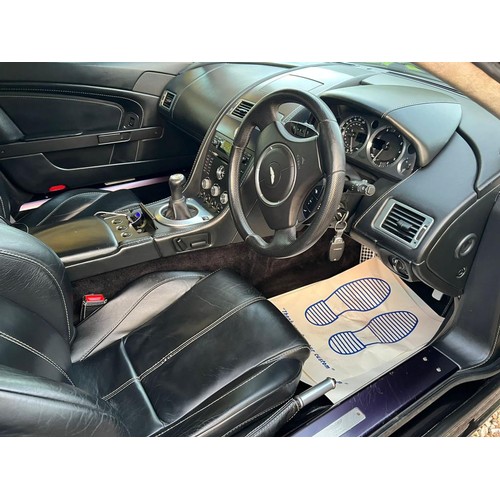 342 - Aston Martin V8 Vantage convertible, 2007. Current MOT. Runs and drives. 49000 miles. Reg on car not... 