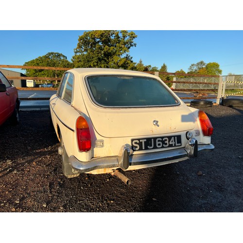 343 - MG B GT Coupe. 1972. 1798cc. Very original. Barn stored for many years. Good winter project. Reg STJ... 