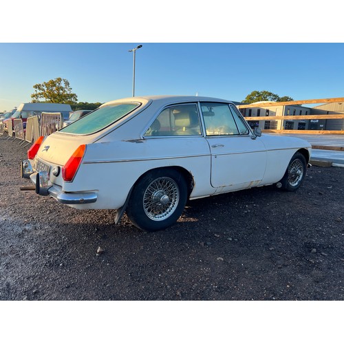 343 - MG B GT Coupe. 1972. 1798cc. Very original. Barn stored for many years. Good winter project. Reg STJ... 