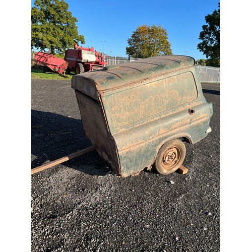 374 - Ford Anglia van converted into trailer no keys