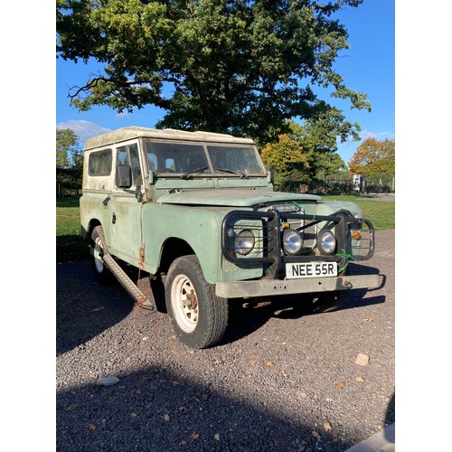 349 - Land Rover Series 3. 1977. Diesel. Barn stored, good restoration project. Reg NEE 55R. V5. Key