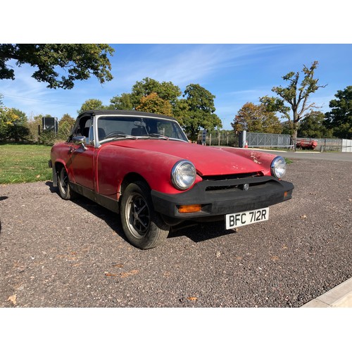 355 - MG Midget . 1977. 1491cc. Runs and drives but needs attention. Reg BFC 712R. . Keys.