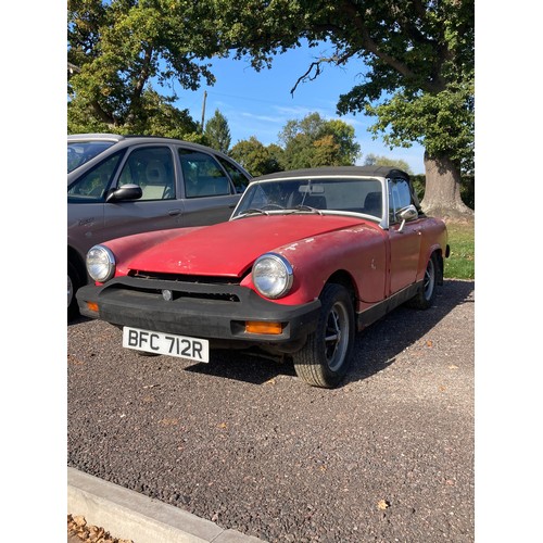 355 - MG Midget . 1977. 1491cc. Runs and drives but needs attention. Reg BFC 712R. . Keys.