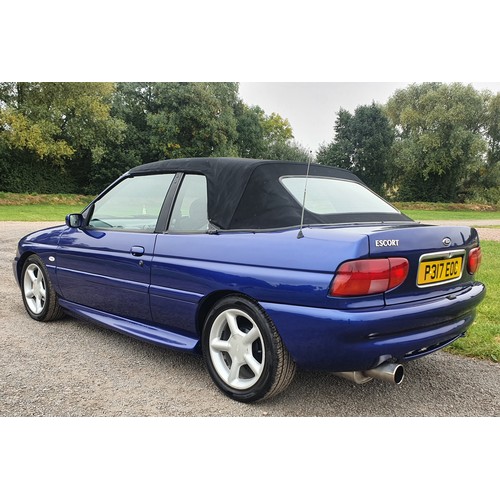 357 - Ford Escort Ghia convertible, 1800cc, 1996. Runs and drives, MOT until 20/7/23. Has had £2000 spent ... 