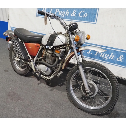 845 - BSA A25 Trails motorcycle. 1971. Frame No. NE01353B25T. C/w Nova docs