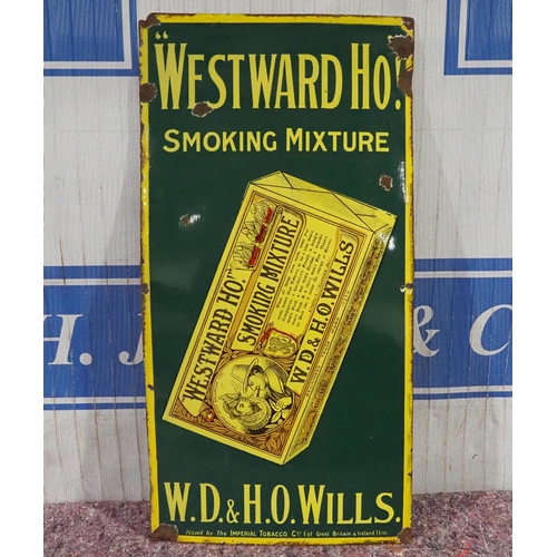 1004 - Enamel sign- Westwood Ho! Smoking Mixture 36