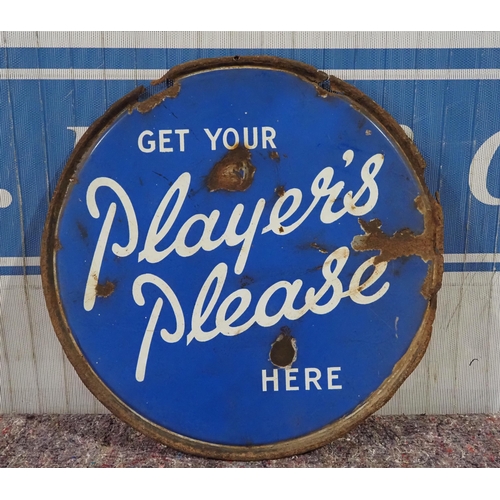 1013 - Double sided Enamel sign- Players Please 18