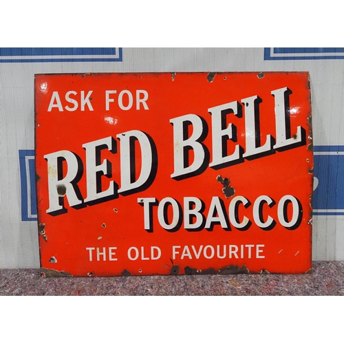 1018 - Enamel sign- Red Bell Tobacco 40