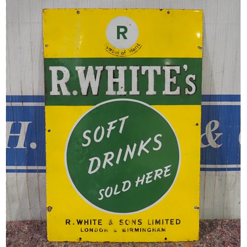 1019 - Enamel sign- R.White's Drinks 30