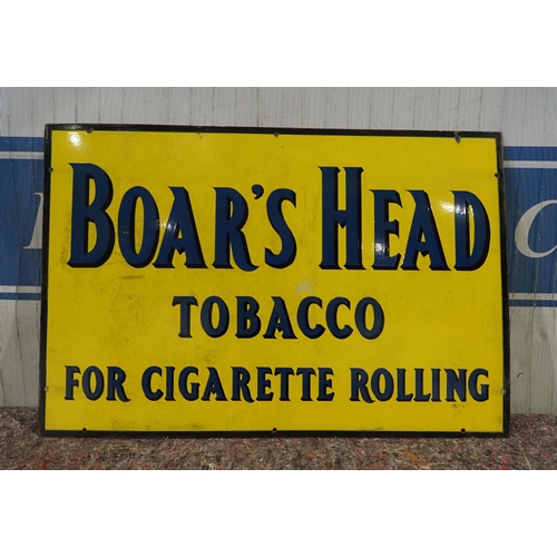 1026 - Enamel sign- Boar's Head Cigarettes 30