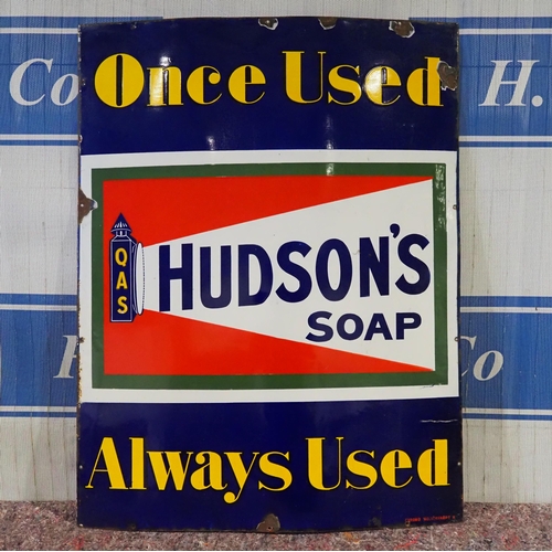1034 - Enamel sign- Hudson's Soap 42