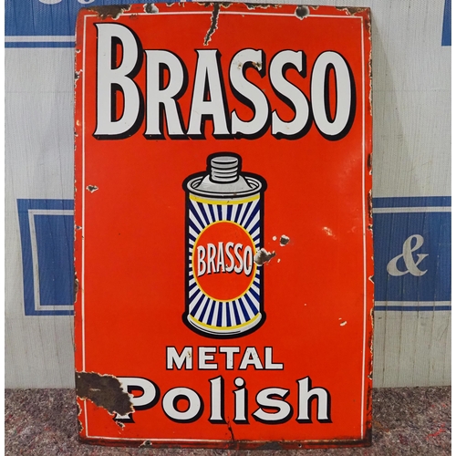 1038 - Enamel sign- Brasso Polish 36