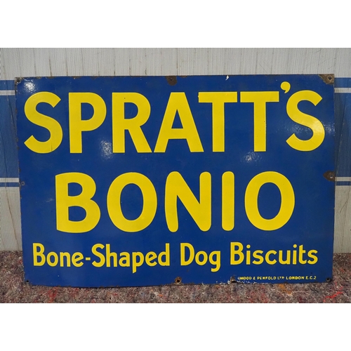 1039 - Enamel sign- Spratt's Bonio 30