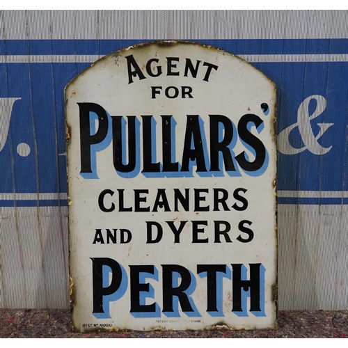 1041 - Double sided Enamel sign- Pullars Perth 19