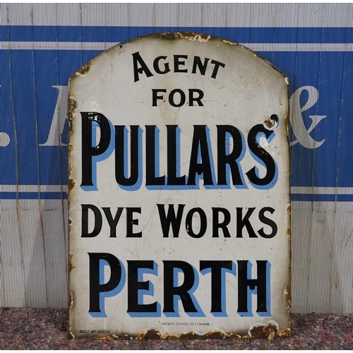 1041 - Double sided Enamel sign- Pullars Perth 19