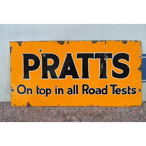 1042 - Enamel sign- Pratts Road Tests 48