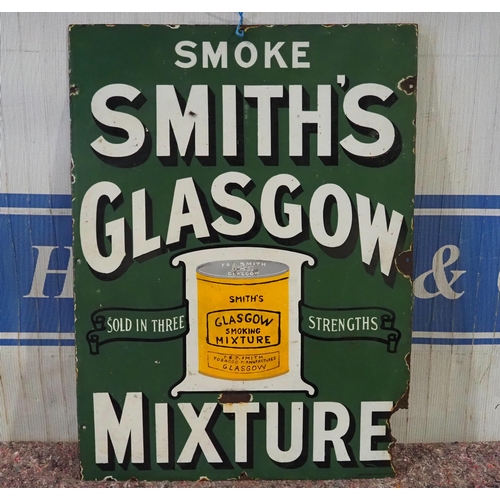 1062 - Enamel sign - Smith's Glasgow Mixture 30