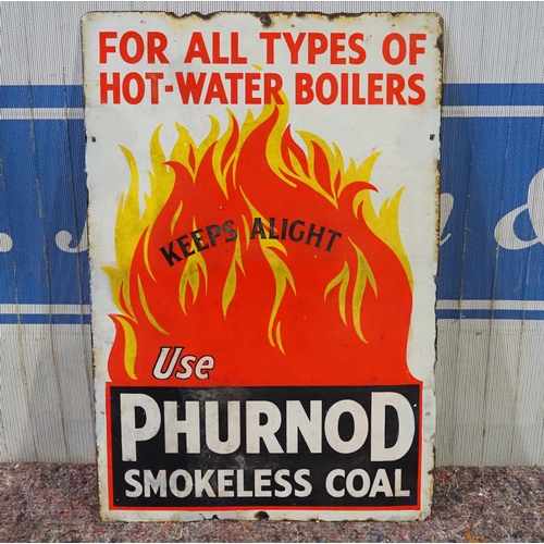 1063 - Enamel sign - Phurnod Smokeless Coal 22
