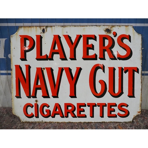 1071 - Double sided Enamel sign- Player's Navy Cut Cigarettes 24