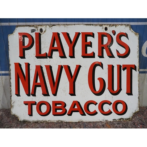 1071 - Double sided Enamel sign- Player's Navy Cut Cigarettes 24