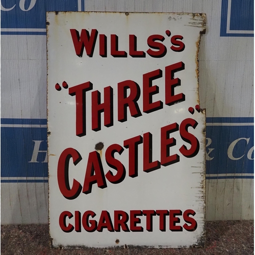 1104 - Enamel sign - Wills's Three Castles Cigarettes 36