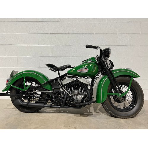 872 - Harley Davidson 42WLA V-Twin motorcycle. 1950. 750cc
Frame No. 42WLA 35267
Engine No. 35267
Property...