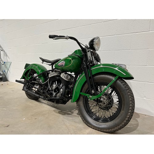 872 - Harley Davidson 42WLA V-Twin motorcycle. 1950. 750cc
Frame No. 42WLA 35267
Engine No. 35267
Property... 