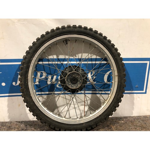 602 - Yamaha DT motorcycle front wheel