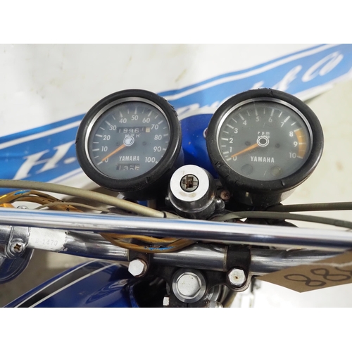 888 - Yamaha DT125 Motorcycle. 1972. 123cc
Frame No. AT1-219963
Engine No. AT1-219963
Compression 
Reg. TS... 