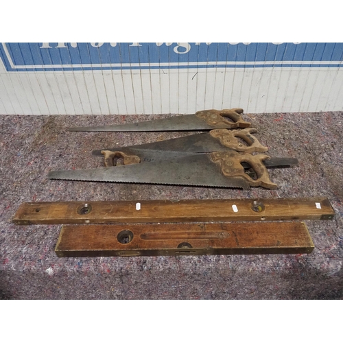 357 - Assorted vintage hand saws to include Henry Disston