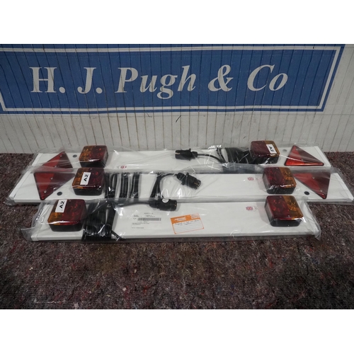 367 - 2 - 4ft and 1 - 3ft trailer lighting boards