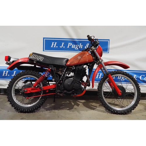 Suzuki DR500 trials motorcycle. 1982. 498cc Engine No. SP500