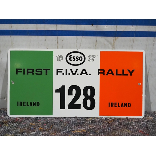 677 - First Fiva rally number plate 1967, 128 in Irish colours, never used and only 2 ever made