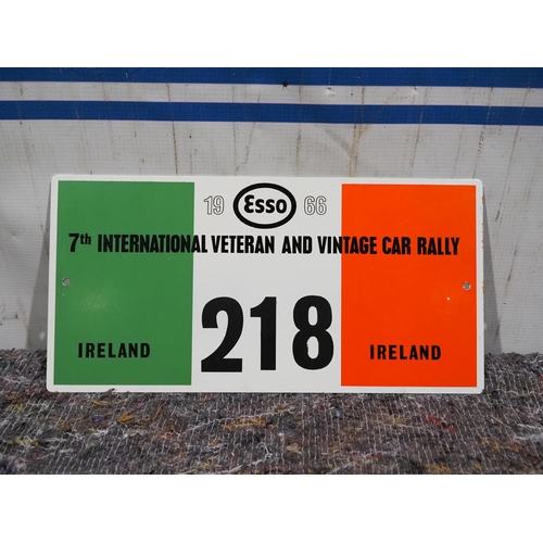 678 - 7th International veteran and vintage car rally 1966 number plate, never used