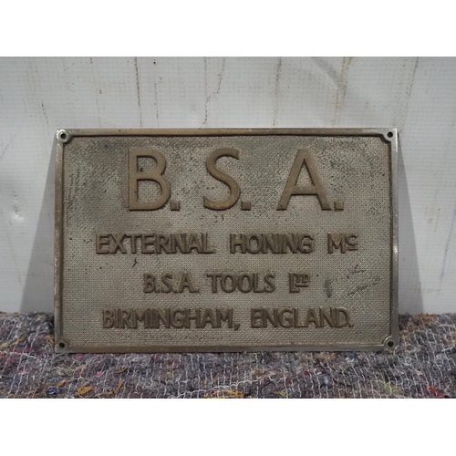 679 - BSA Birmingham brass plate 5 1/2