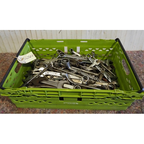 402 - Box of assorted spanners