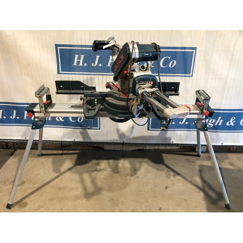 372 - Bosch GCM12 SD mitre saw and stand.