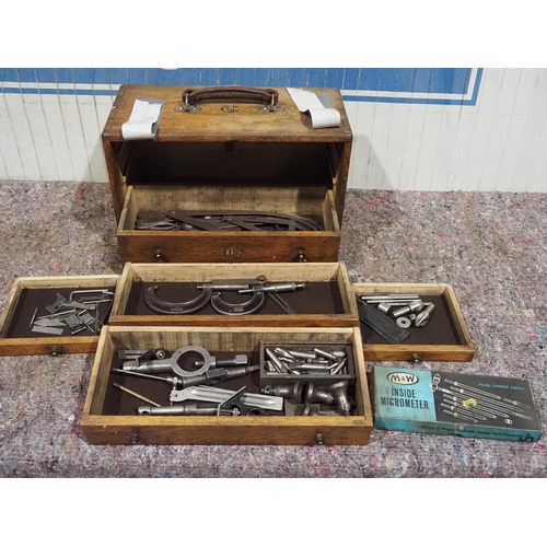 416 - CQR Toolchest & contents to include Moore & Wright micrometres etc