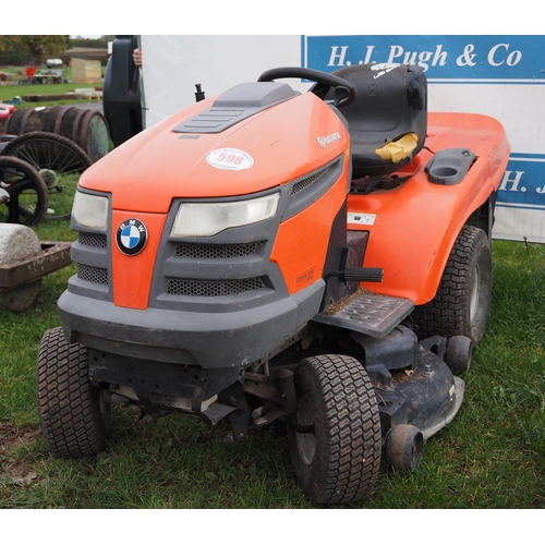 598 - Husqvarna CTH200 ride on lawnmower, runs