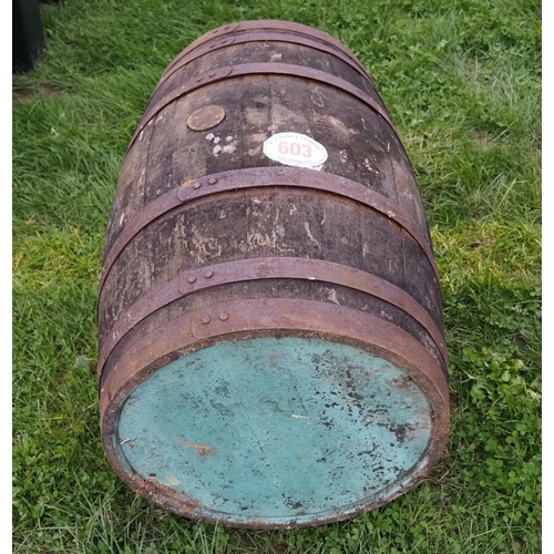 603 - Wooden cider barrel