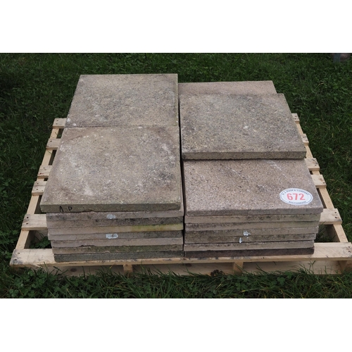 672 - Quantity of patio slabs